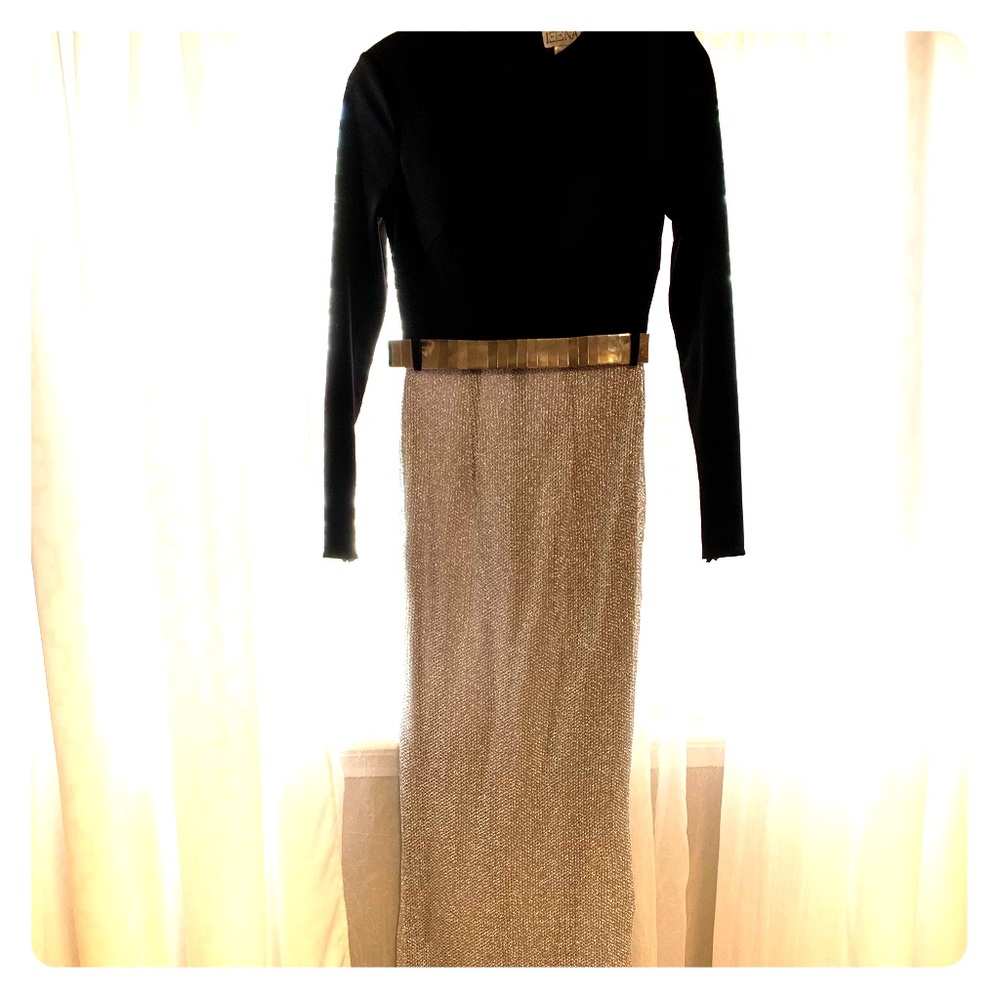 Mac Duggal Ieena long sleeve evening gown